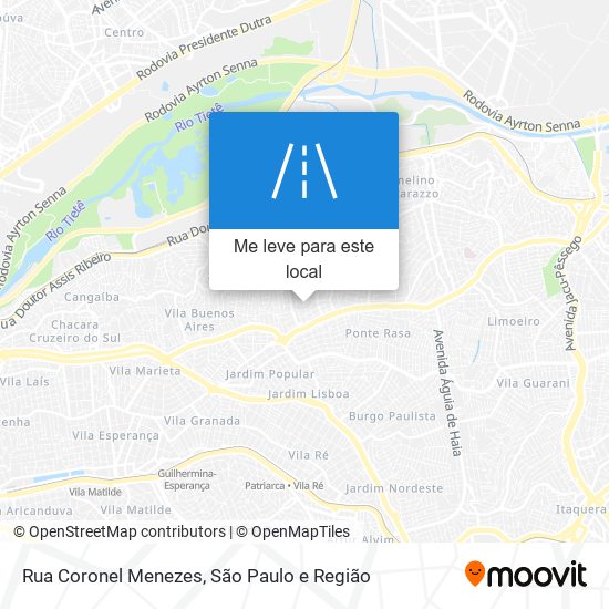 Rua Coronel Menezes mapa