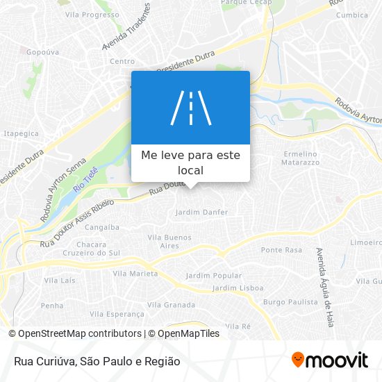 Rua Curiúva mapa