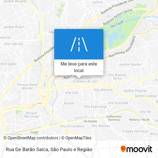 Rua De Barão Saica mapa