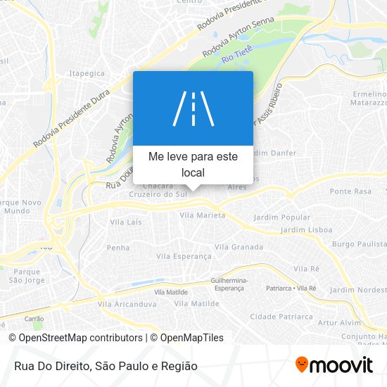 Rua Do Direito mapa