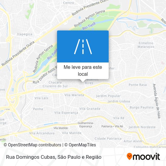 Rua Domingos Cubas mapa