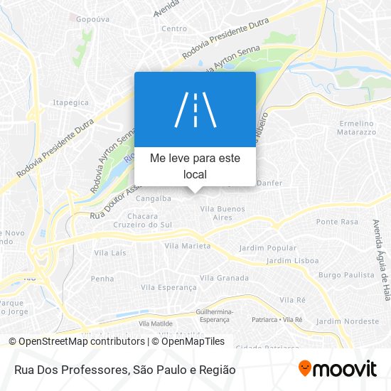 Rua Dos Professores mapa