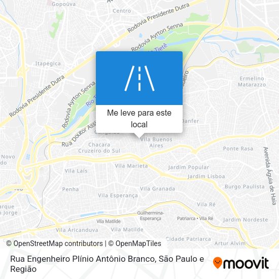 Rua Engenheiro Plínio Antônio Branco mapa