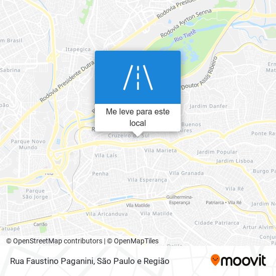 Rua Faustino Paganini mapa