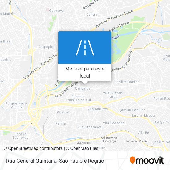 Rua General Quintana mapa