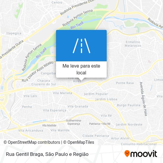 Rua Gentil Braga mapa