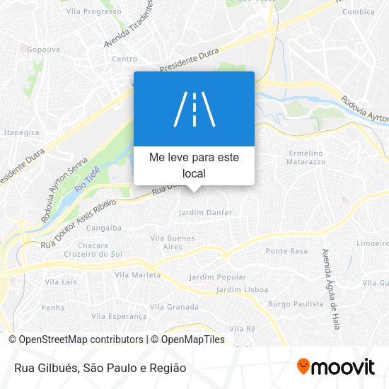 Rua Gilbués mapa