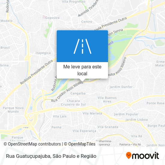 Rua Guatuçupajuba mapa