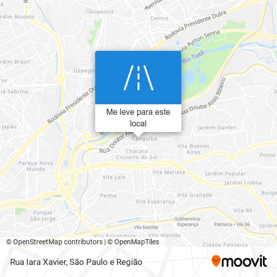 Rua Iara Xavier mapa