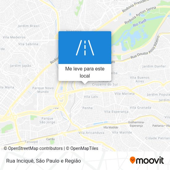 Rua Inciquê mapa