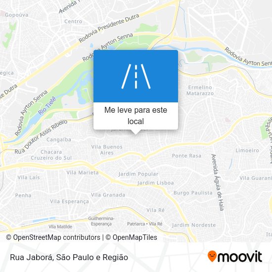 Rua Jaborá mapa