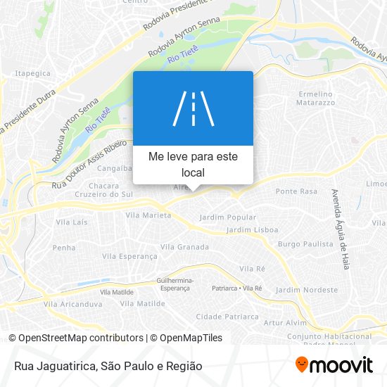 Rua Jaguatirica mapa