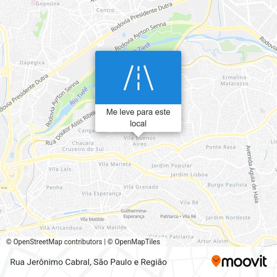 Rua Jerônimo Cabral mapa