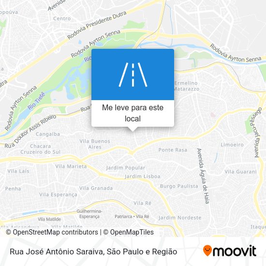 Rua José Antônio Saraiva mapa
