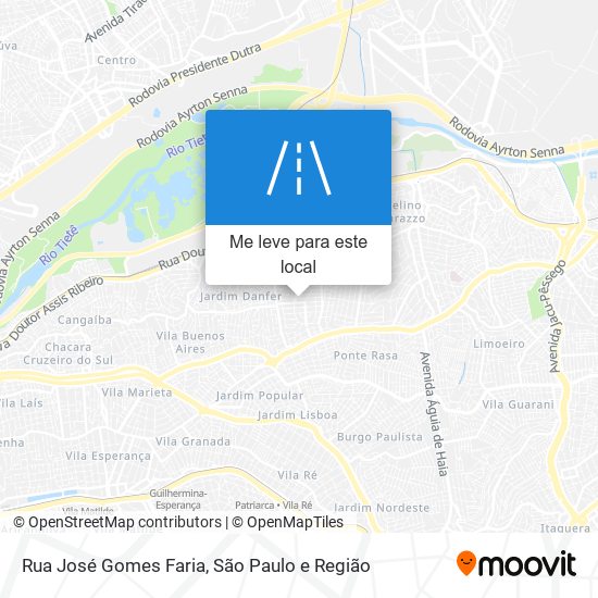 Rua José Gomes Faria mapa