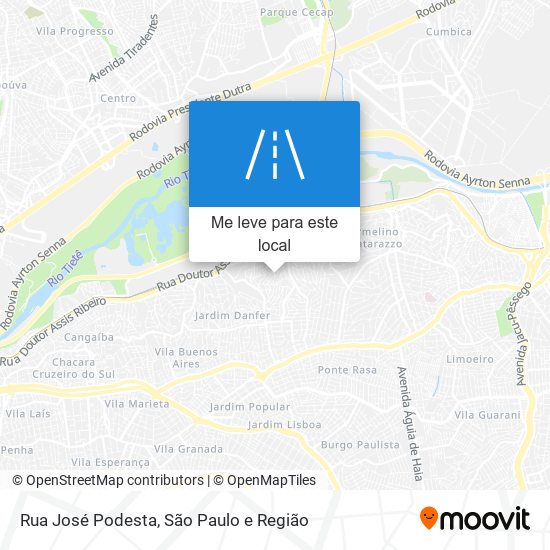 Rua José Podesta mapa