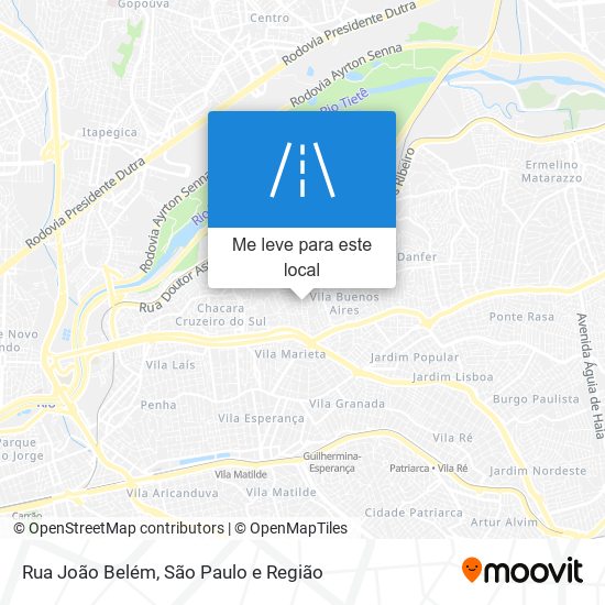 Rua João Belém mapa