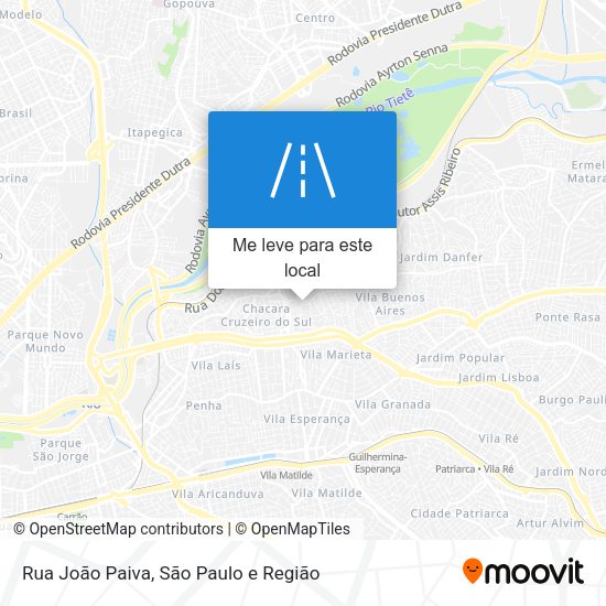 Rua João Paiva mapa