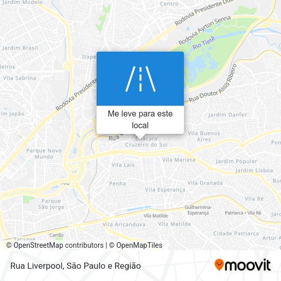 Rua Liverpool mapa