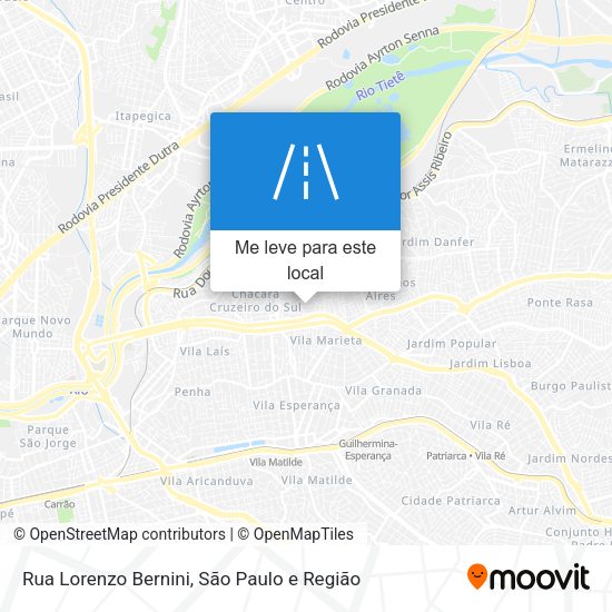 Rua Lorenzo Bernini mapa