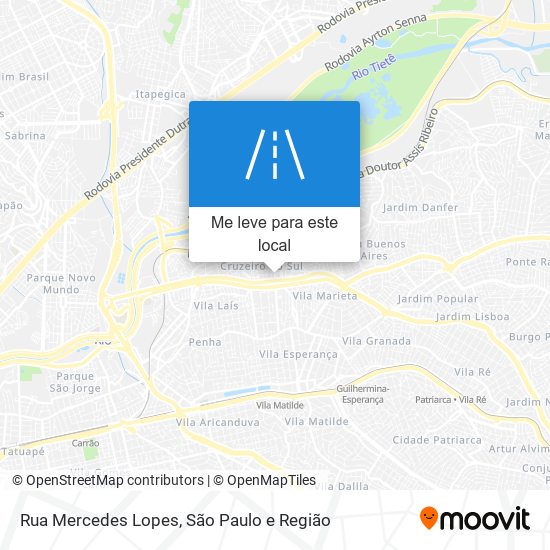 Rua Mercedes Lopes mapa