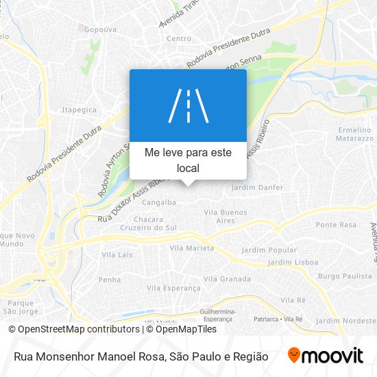 Rua Monsenhor Manoel Rosa mapa