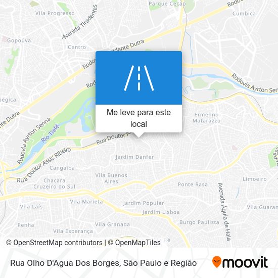 Rua Olho D'Agua Dos Borges mapa