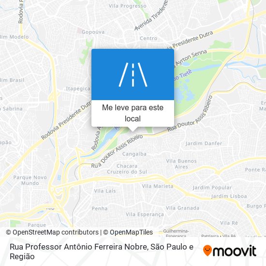 Rua Professor Antônio Ferreira Nobre mapa