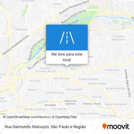 Rua Raimundo Matiuzzo mapa