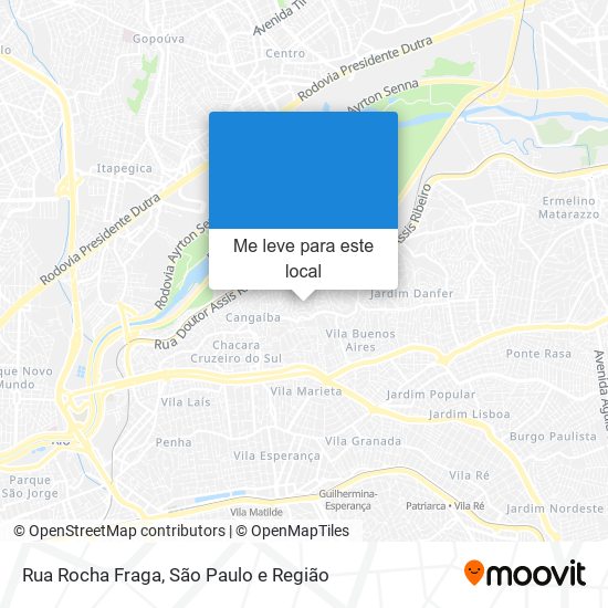 Rua Rocha Fraga mapa