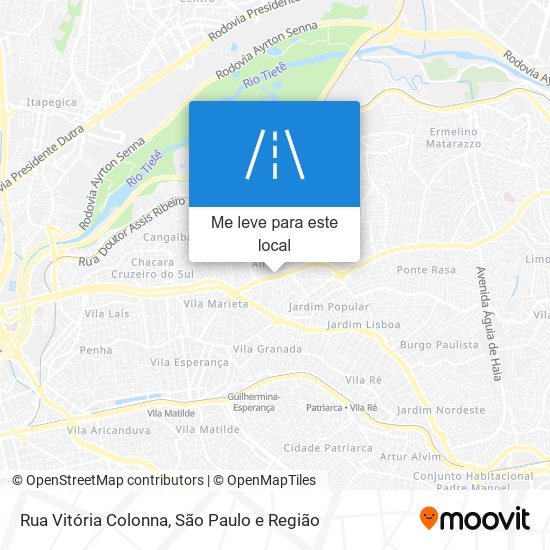 Rua Vitória Colonna mapa