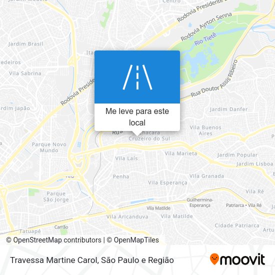 Travessa Martine Carol mapa