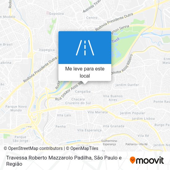 Travessa Roberto Mazzarolo Padilha mapa