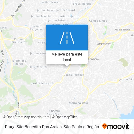 Praça São Benedito Das Areias mapa