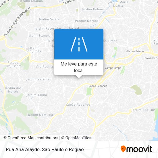 Rua Ana Alayde mapa