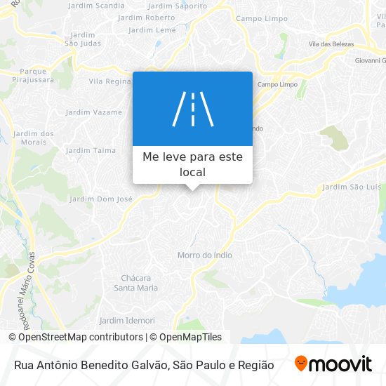 Rua Antônio Benedito Galvão mapa