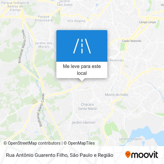 Rua Antônio Guarento Filho mapa
