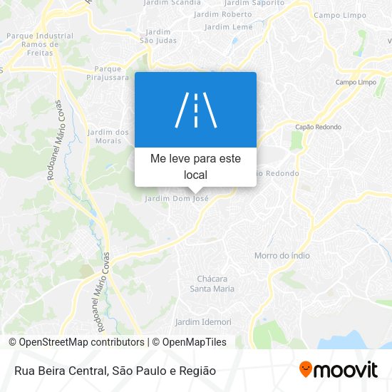 Rua Beira Central mapa