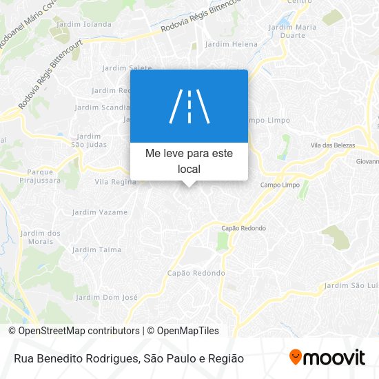 Rua Benedito Rodrigues mapa
