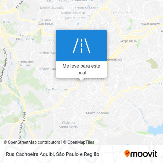 Rua Cachoeira Aquibi mapa