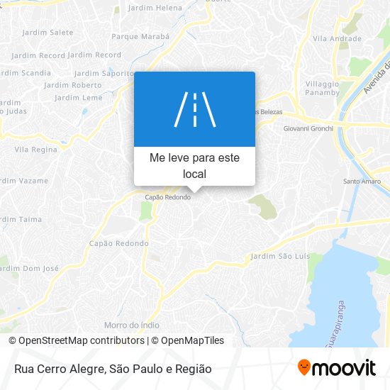 Rua Cerro Alegre mapa