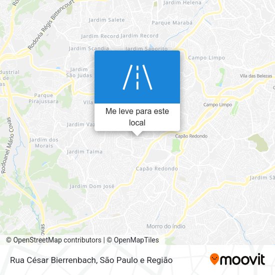 Rua César Bierrenbach mapa