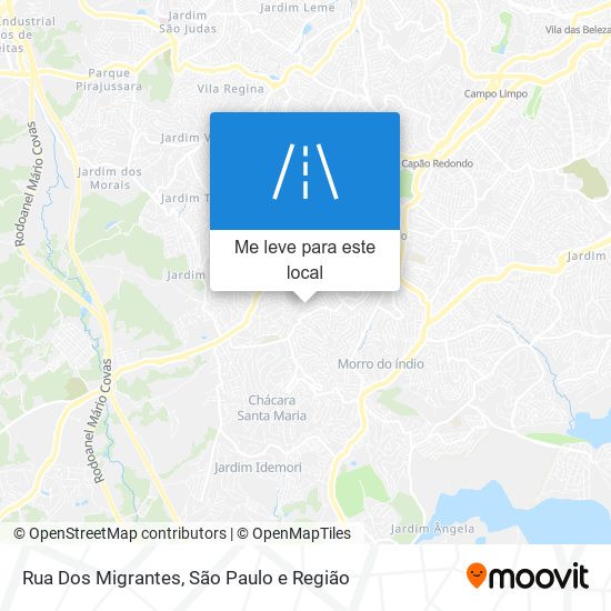 Rua Dos Migrantes mapa