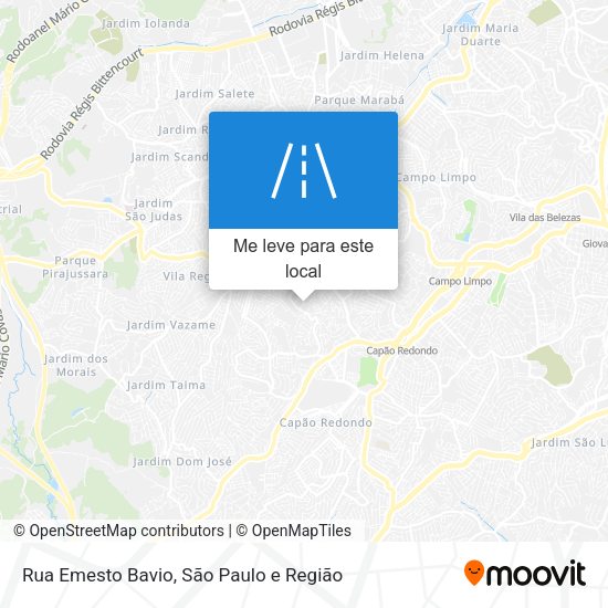 Rua Emesto Bavio mapa