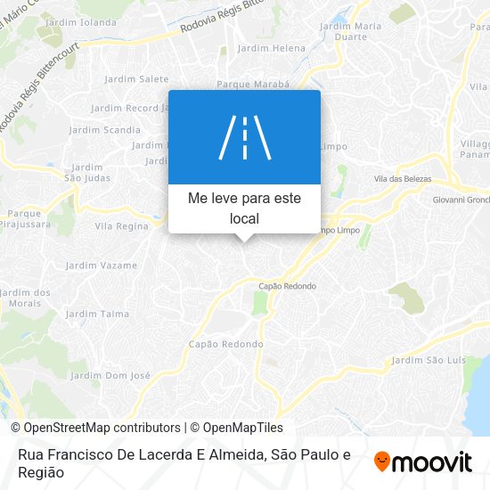 Rua Francisco De Lacerda E Almeida mapa