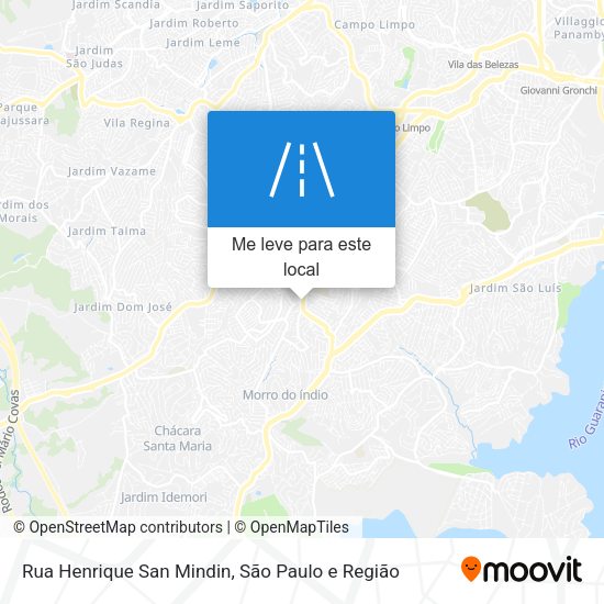 Rua Henrique San Mindin mapa