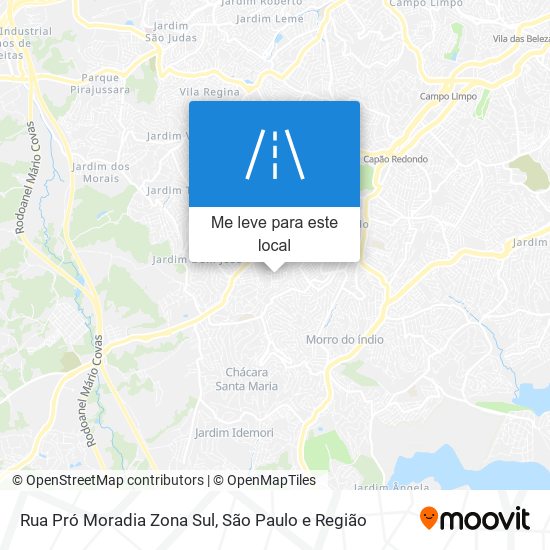 Rua Pró Moradia Zona Sul mapa