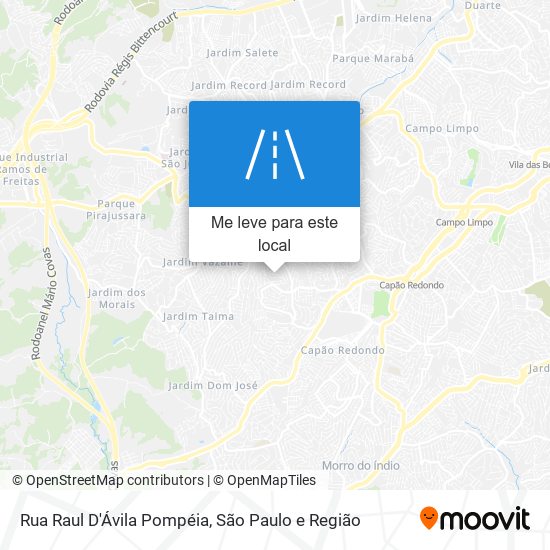 Rua Raul D'Ávila Pompéia mapa