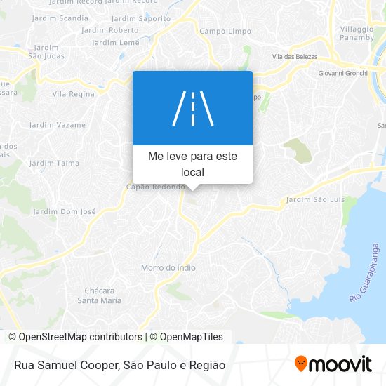 Rua Samuel Cooper mapa
