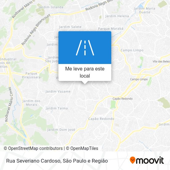 Rua Severiano Cardoso mapa